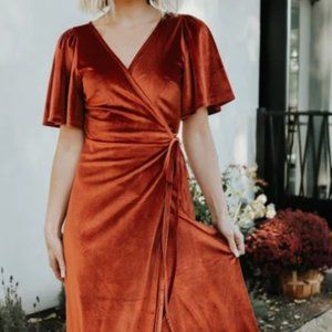Velvet Wrap Dress